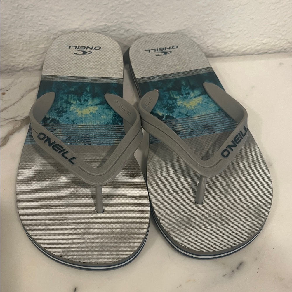 O'Neill Gray and Teal Sandals